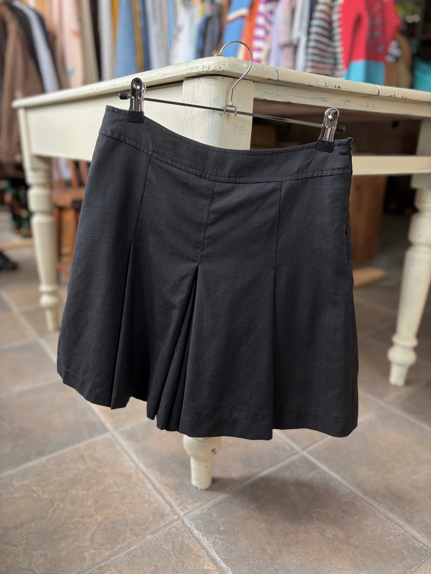 made in Italy wool pleats culotte skirt 9