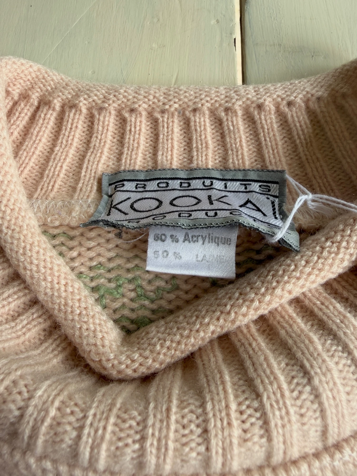 pink beige butterfly knitted sweater 10