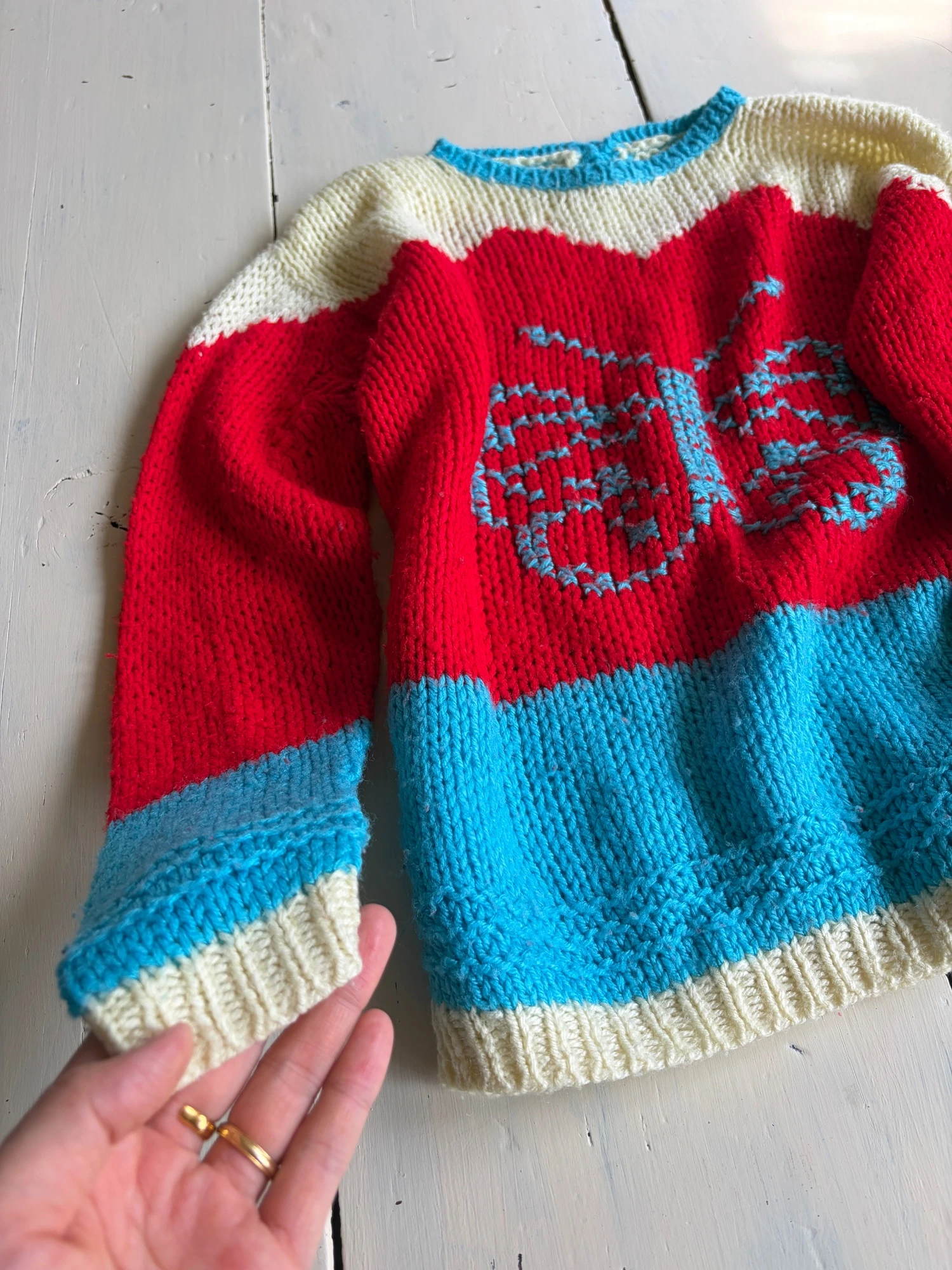 kids vintage butterfly knitted sweater 6