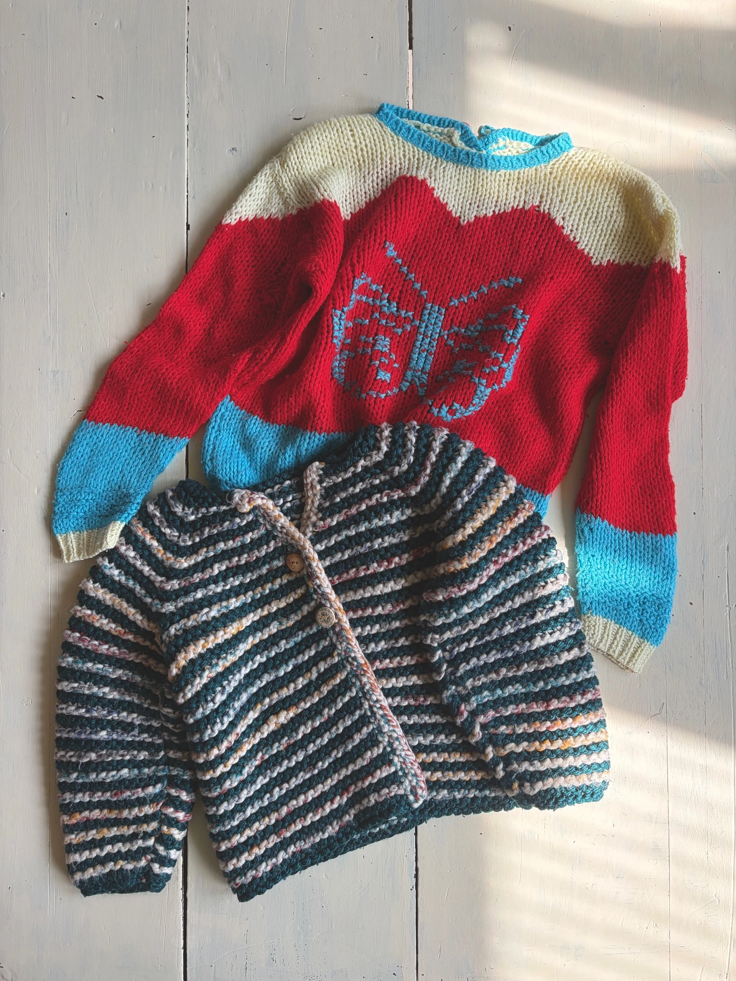 kids vintage butterfly knitted sweater 8