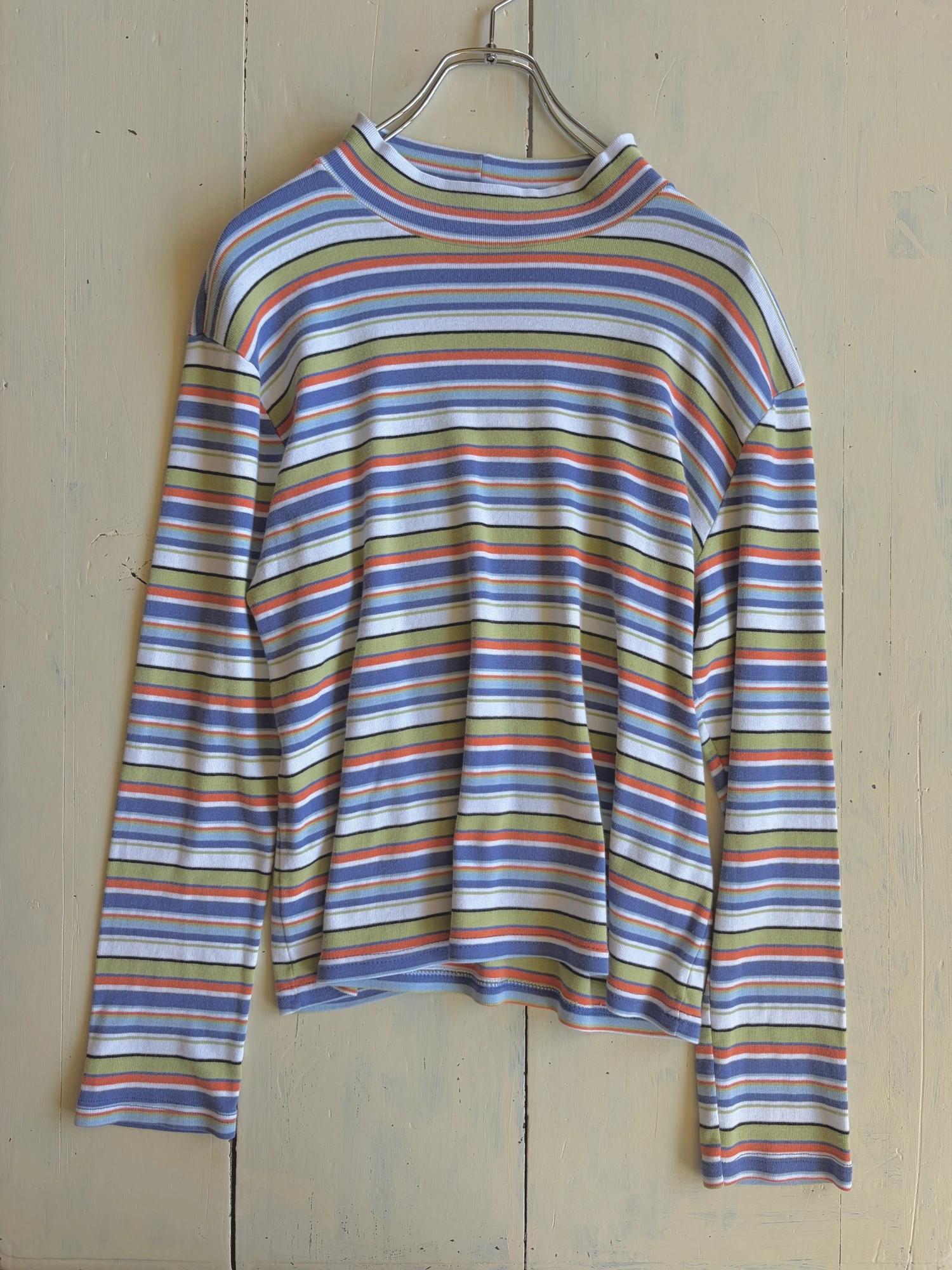 cotton stripe turtleneck tops 6