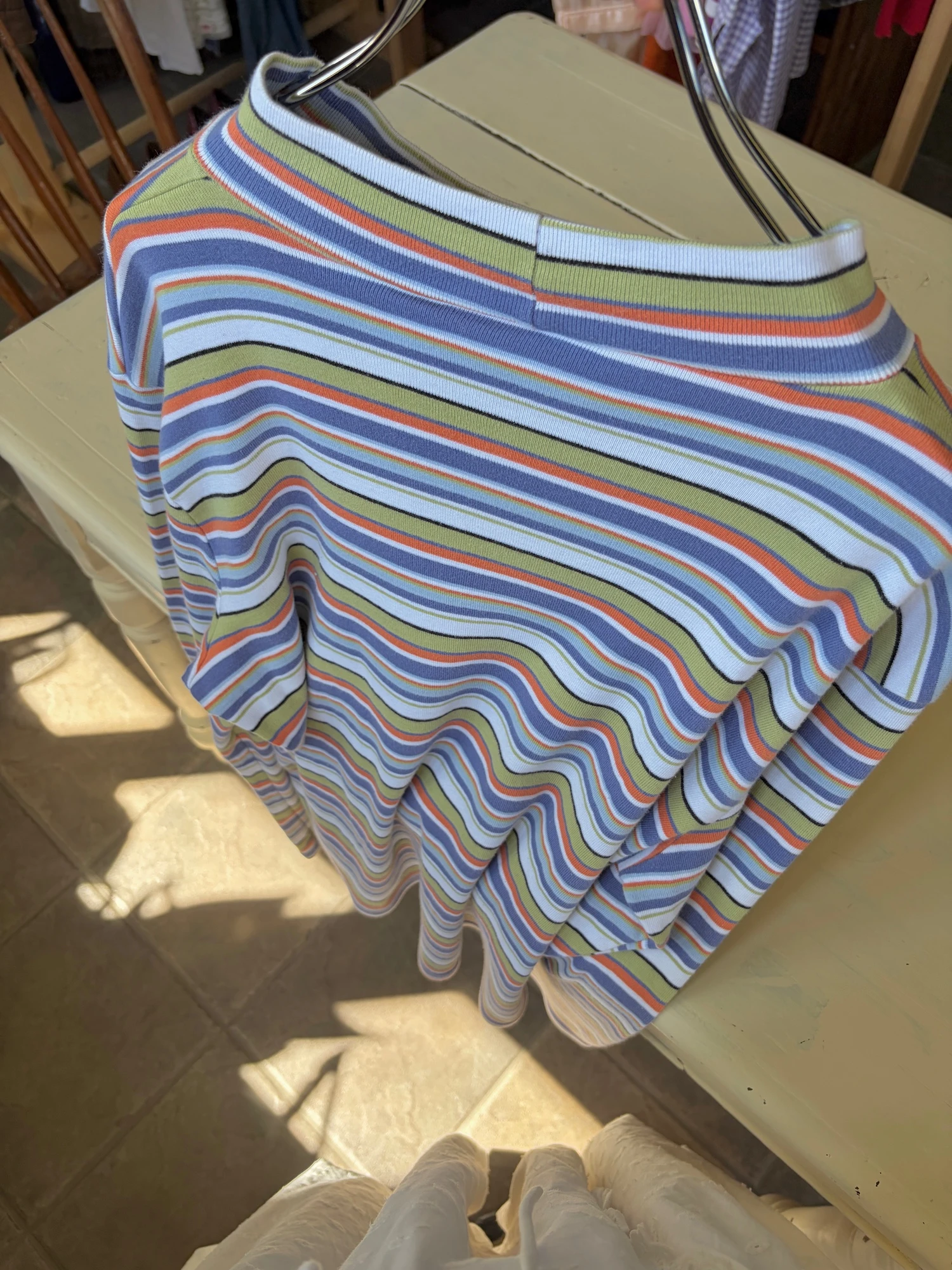 cotton stripe turtleneck tops 8