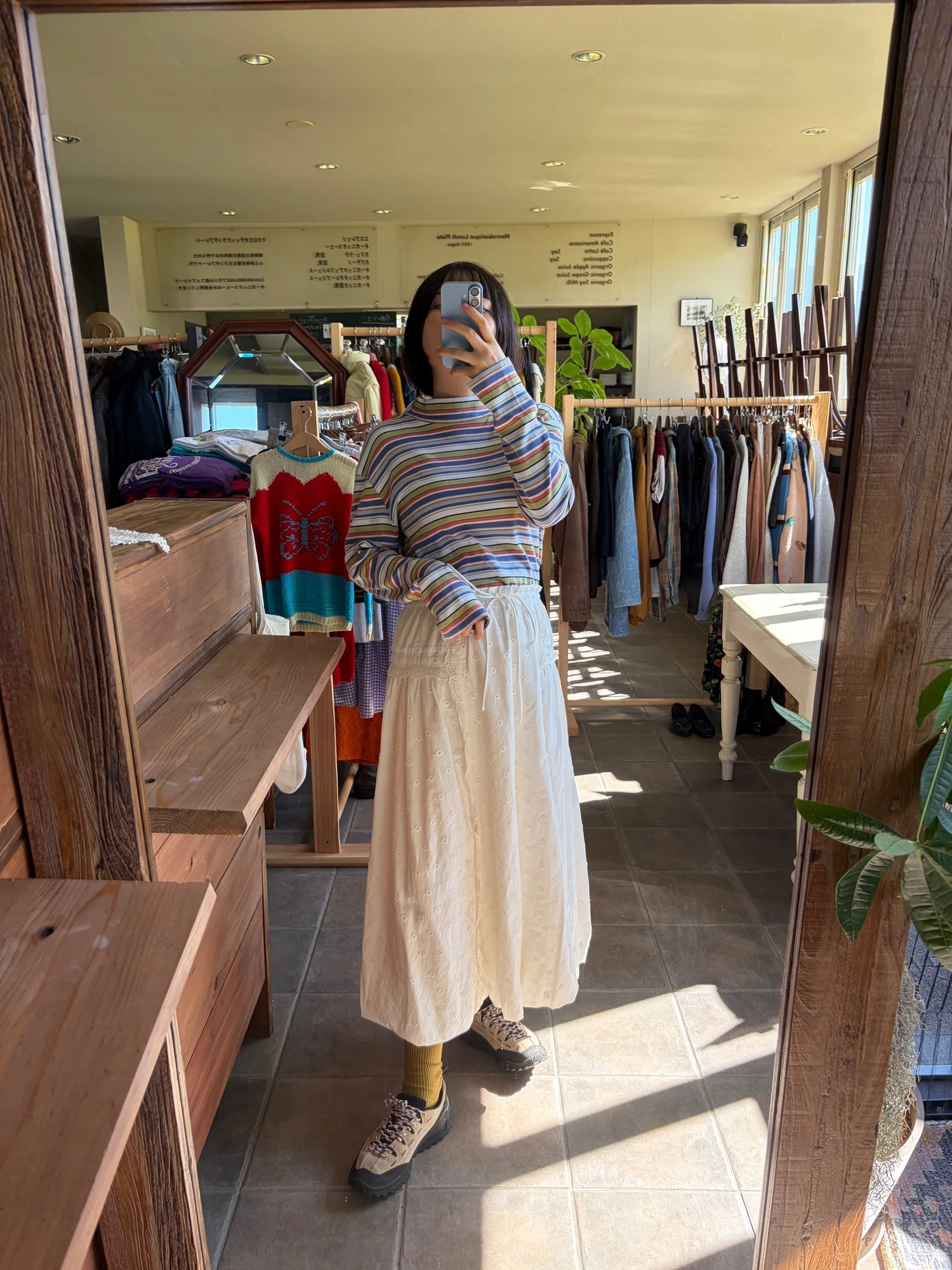 cotton stripe turtleneck tops 4