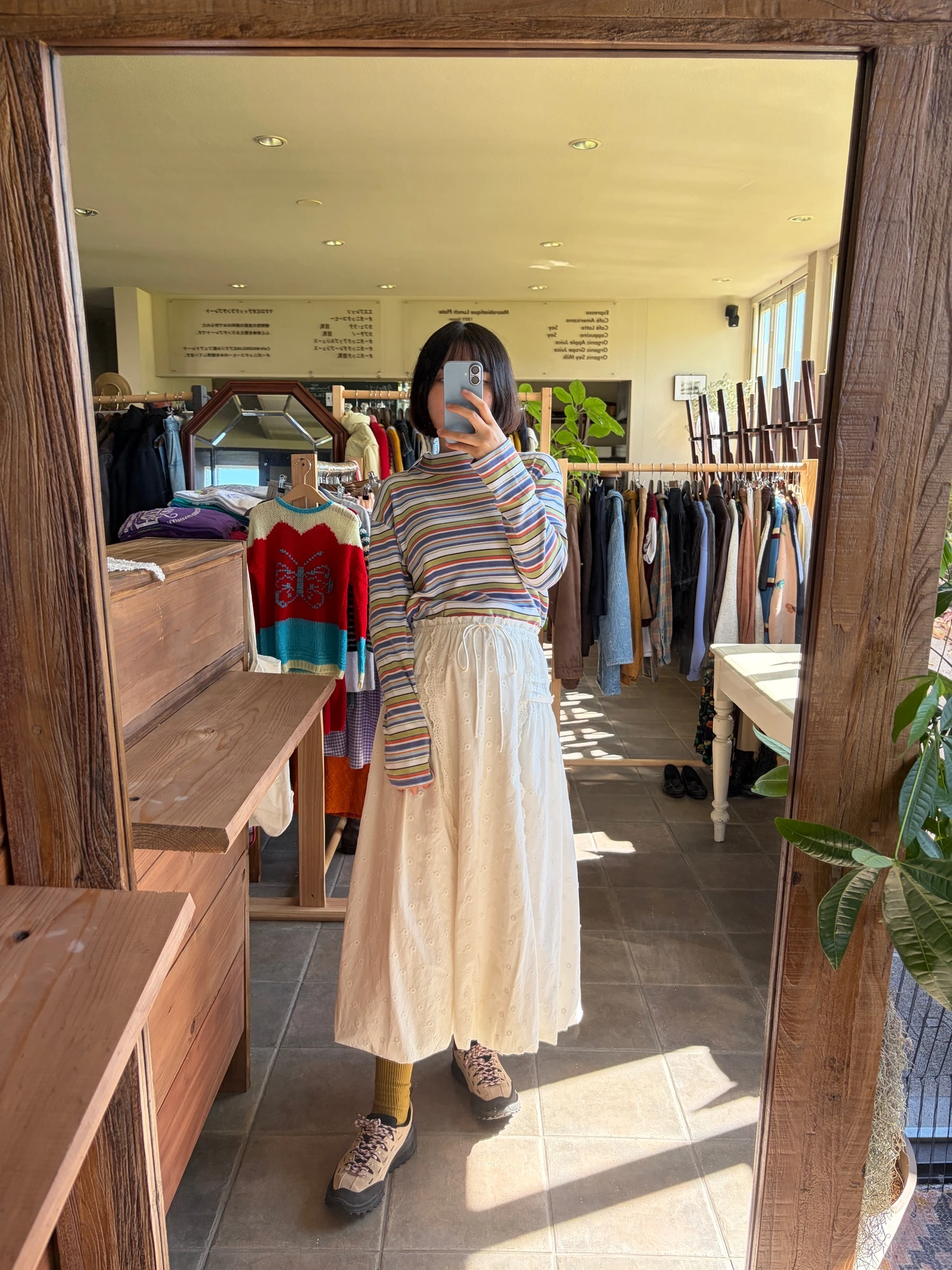 cotton stripe turtleneck tops 2