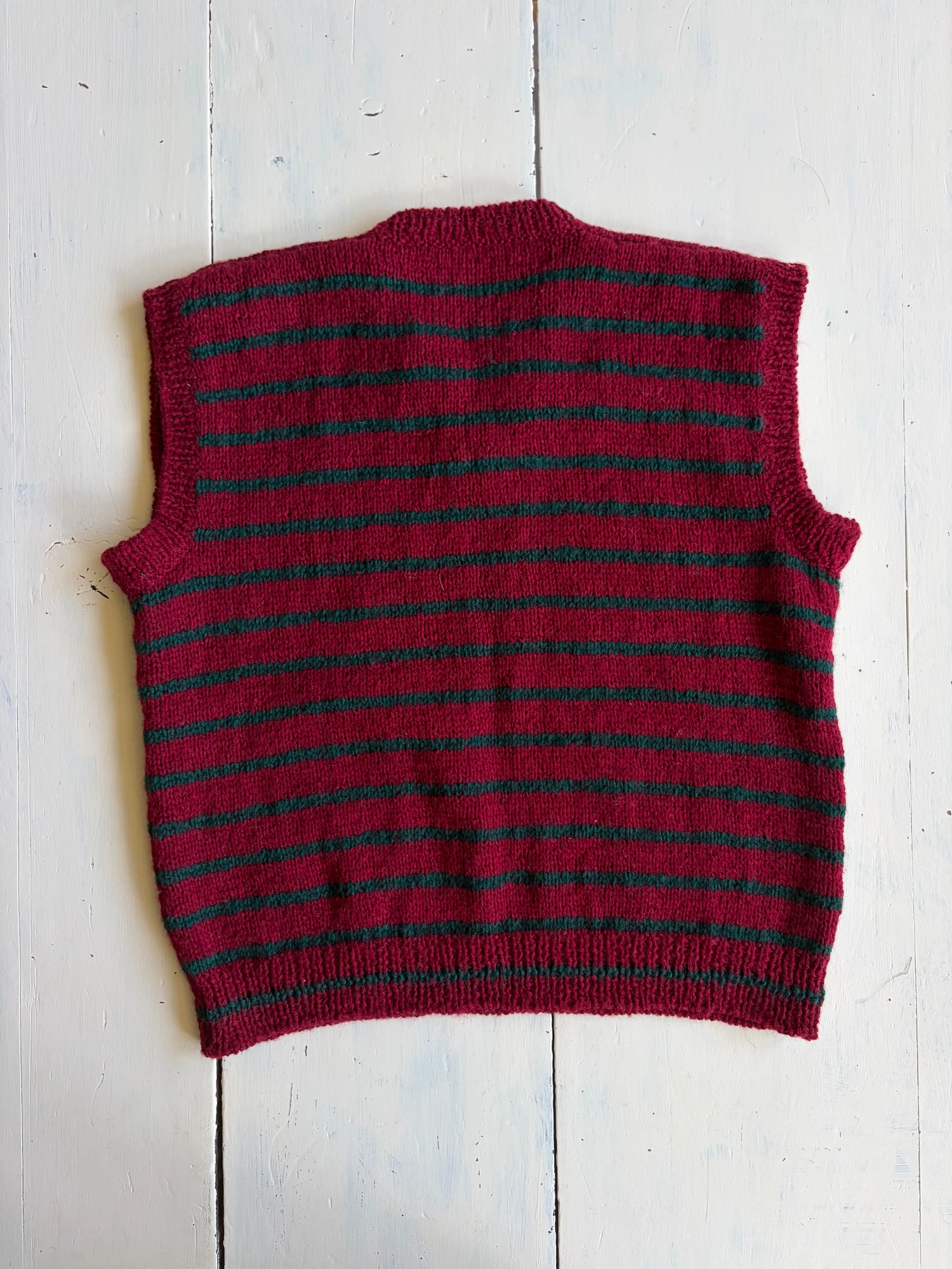 wine red knit vest 4
