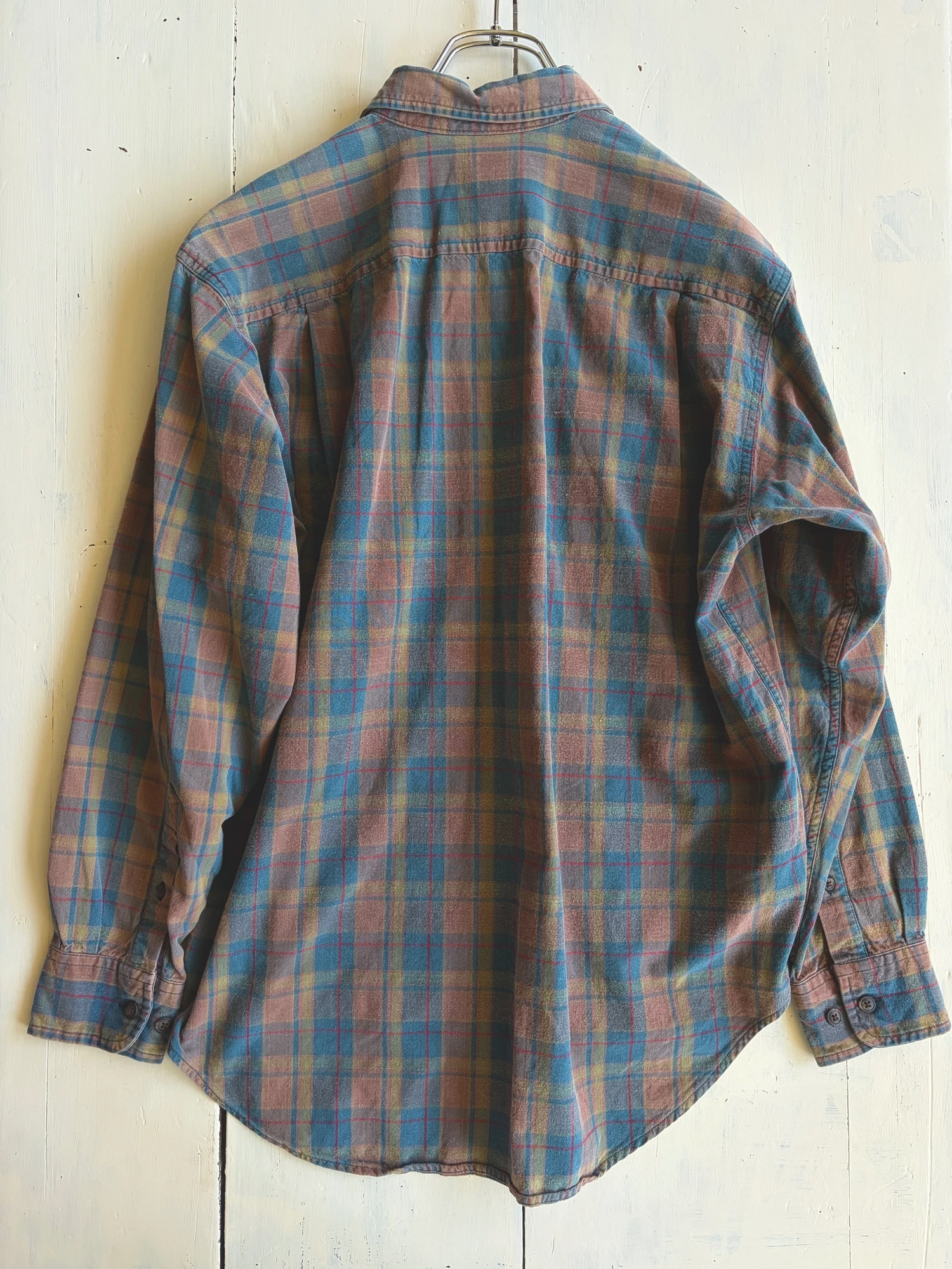 old GAP cotton plaid long sleeve shirt 7