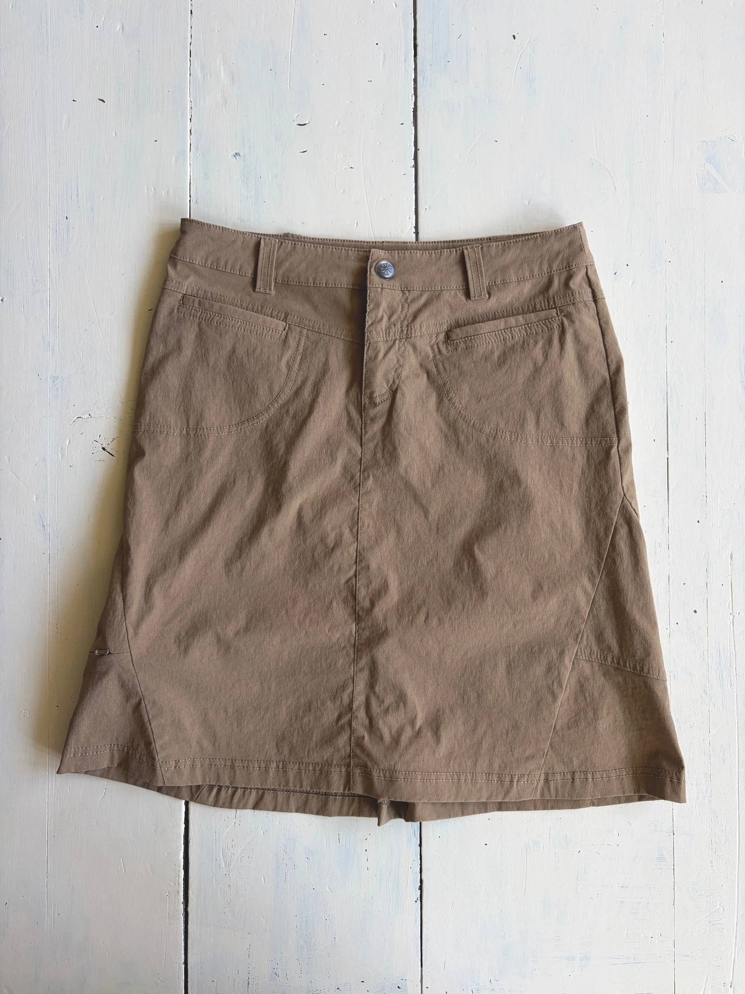 brown nylon skirt