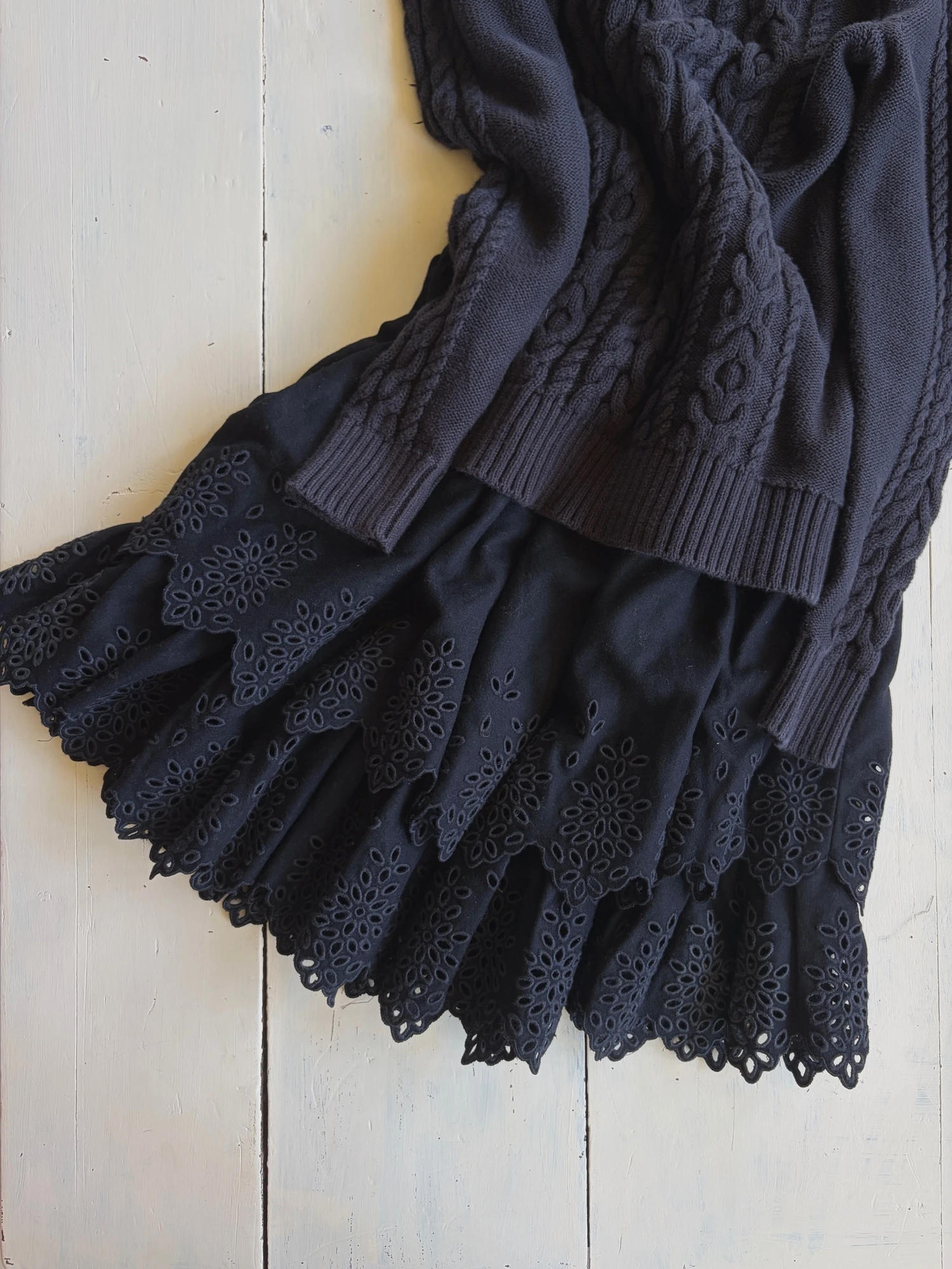 made in France wool skirt