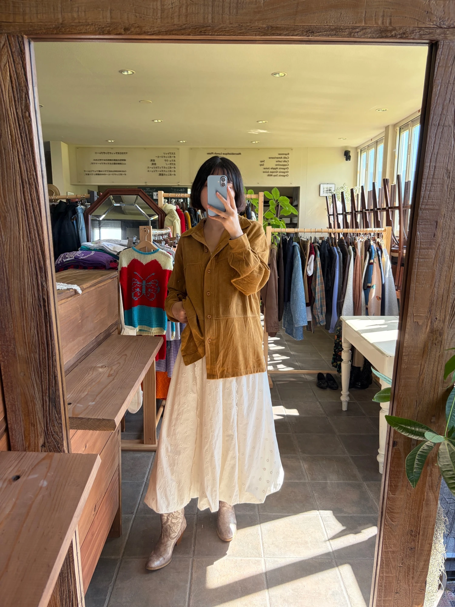 made in Italy suede-like long sleeve shirt 5