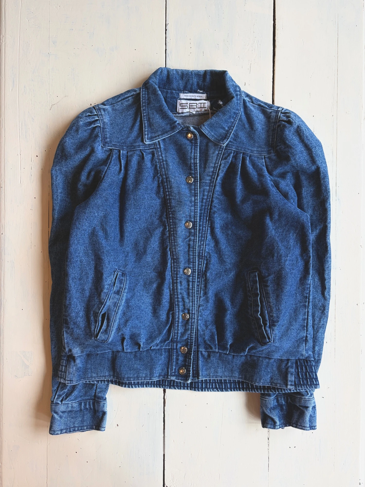 puff sleeve denim jacket