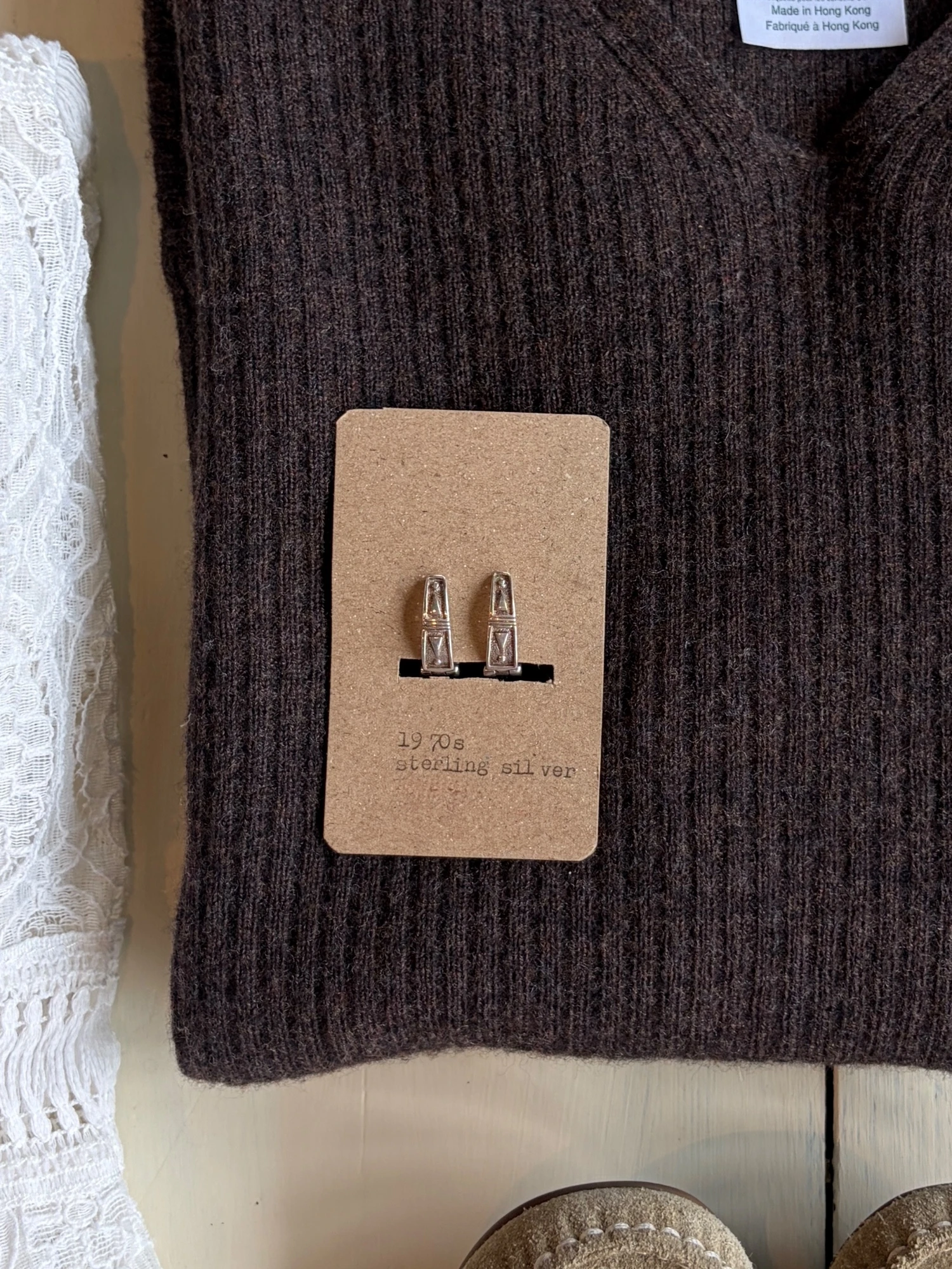 1970s sterling silver design earrings 2