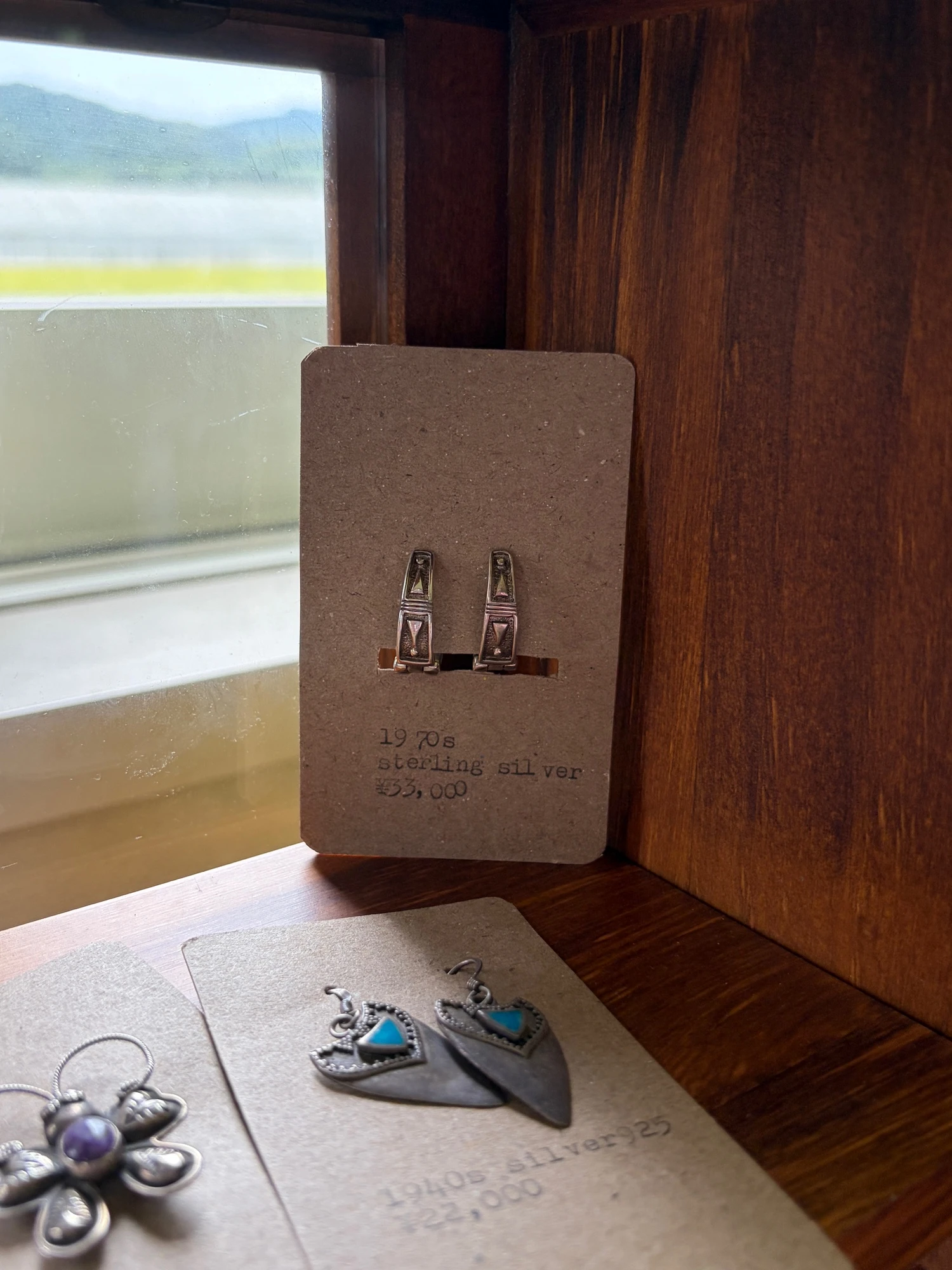 1970s sterling silver design earrings 3