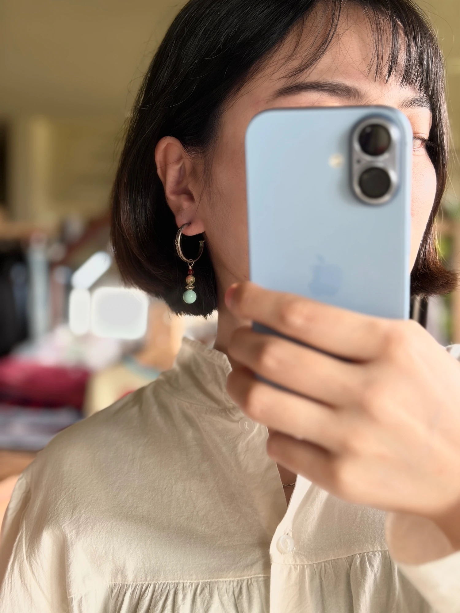 70s vintage hoops with stones  10