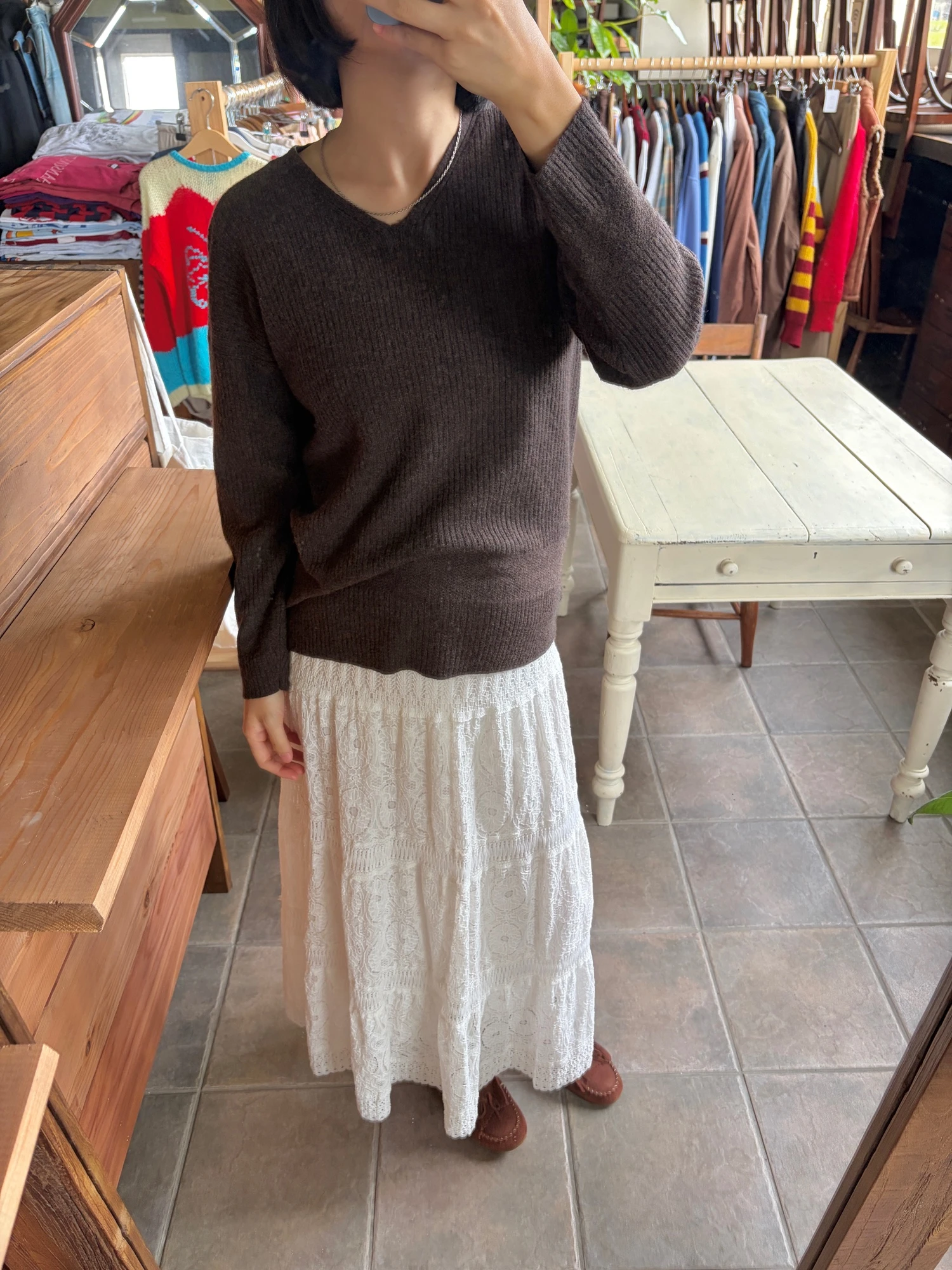 Laura Ashley wool 100% brown sweater 4