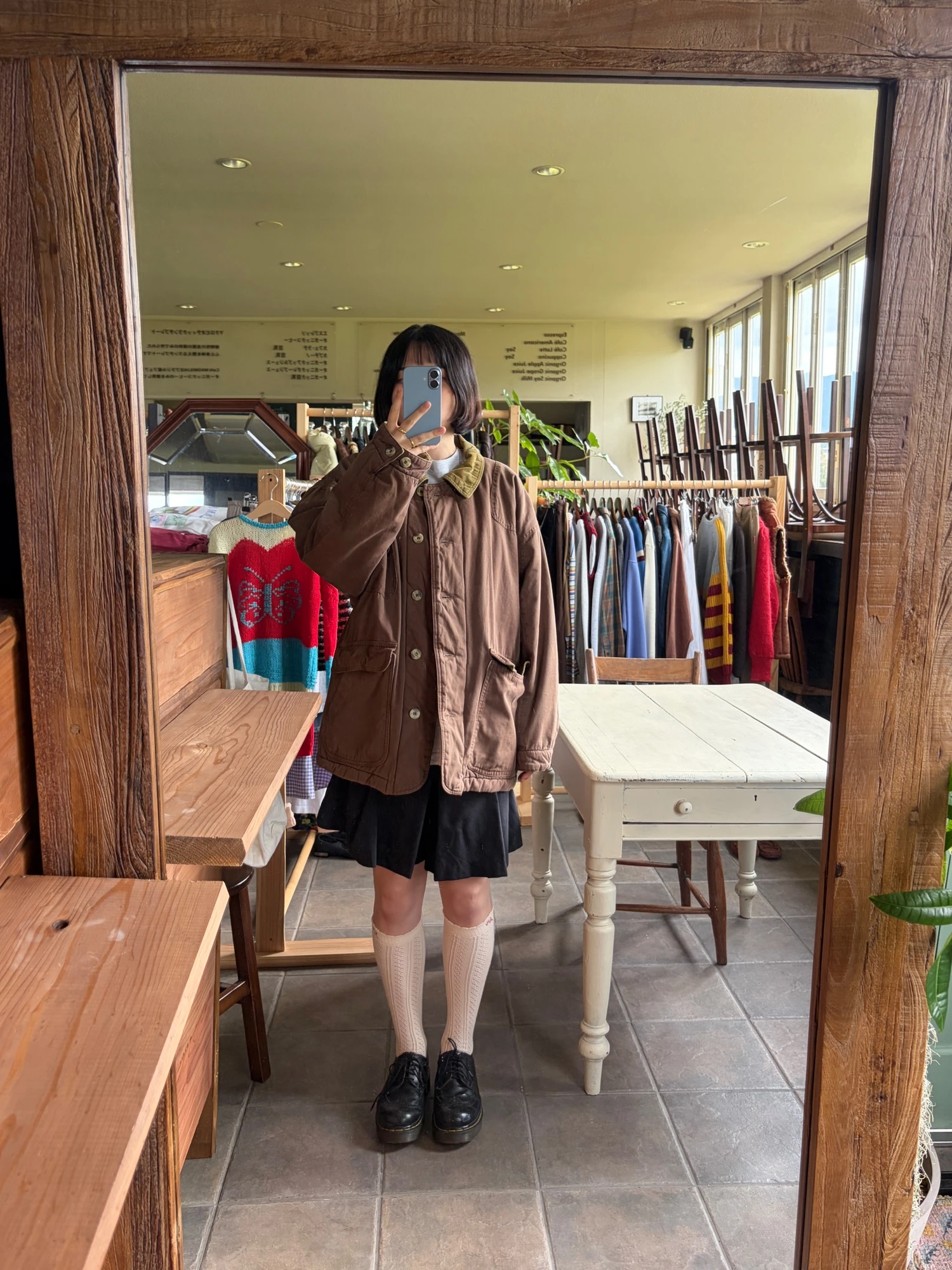 She's a girl brown hunting  jacket 3