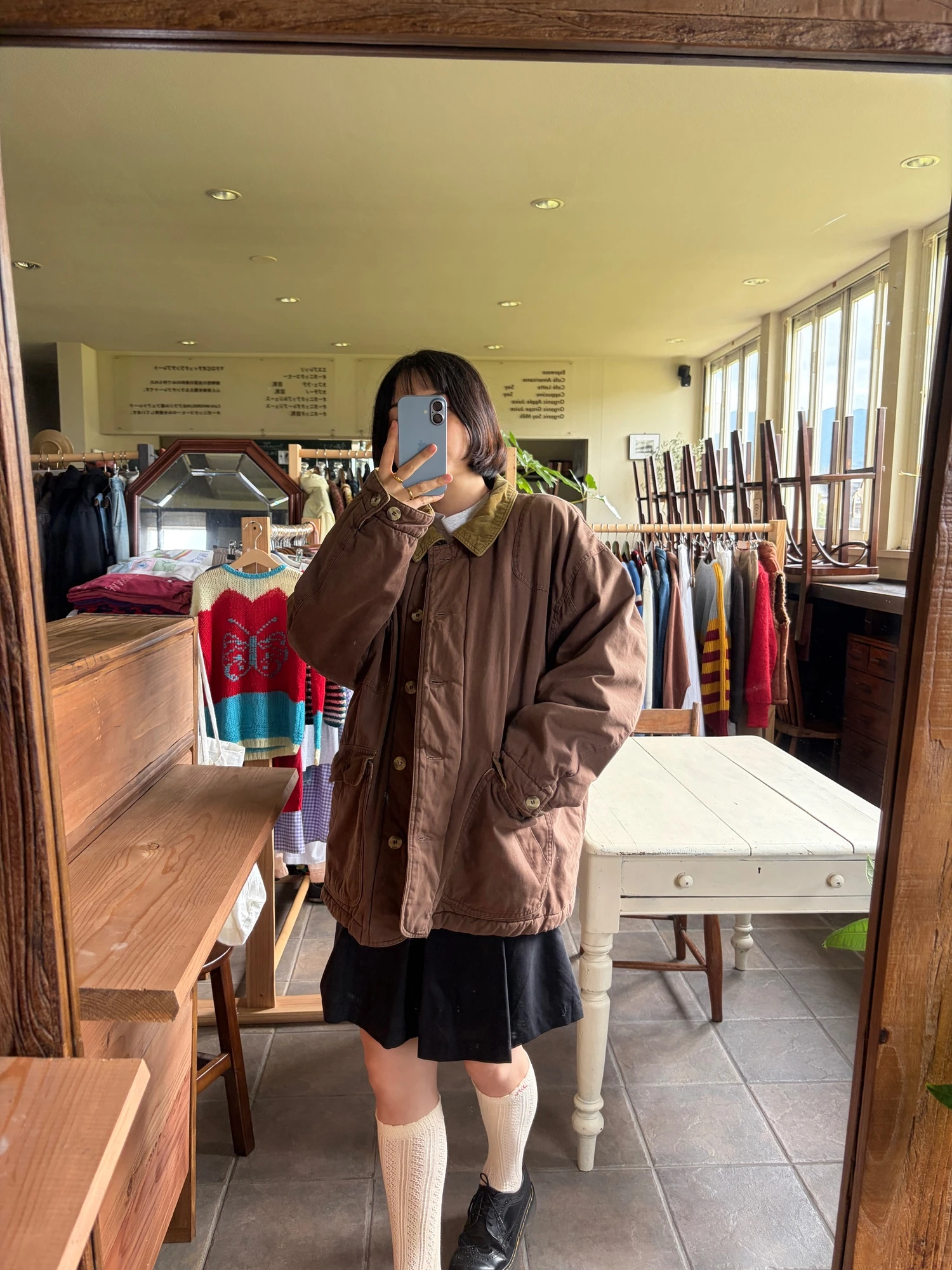 She's a girl brown hunting  jacket 6