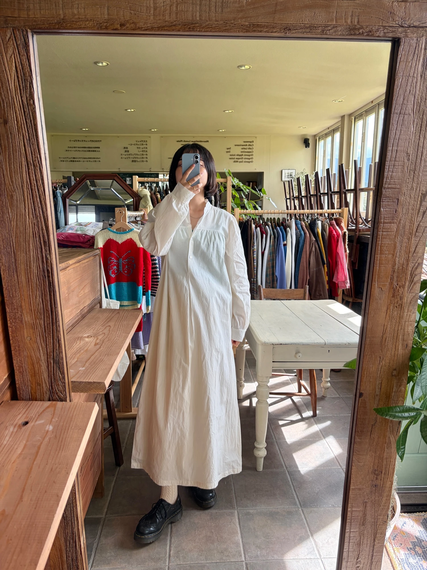 vintage made in usa cotton long dress 2