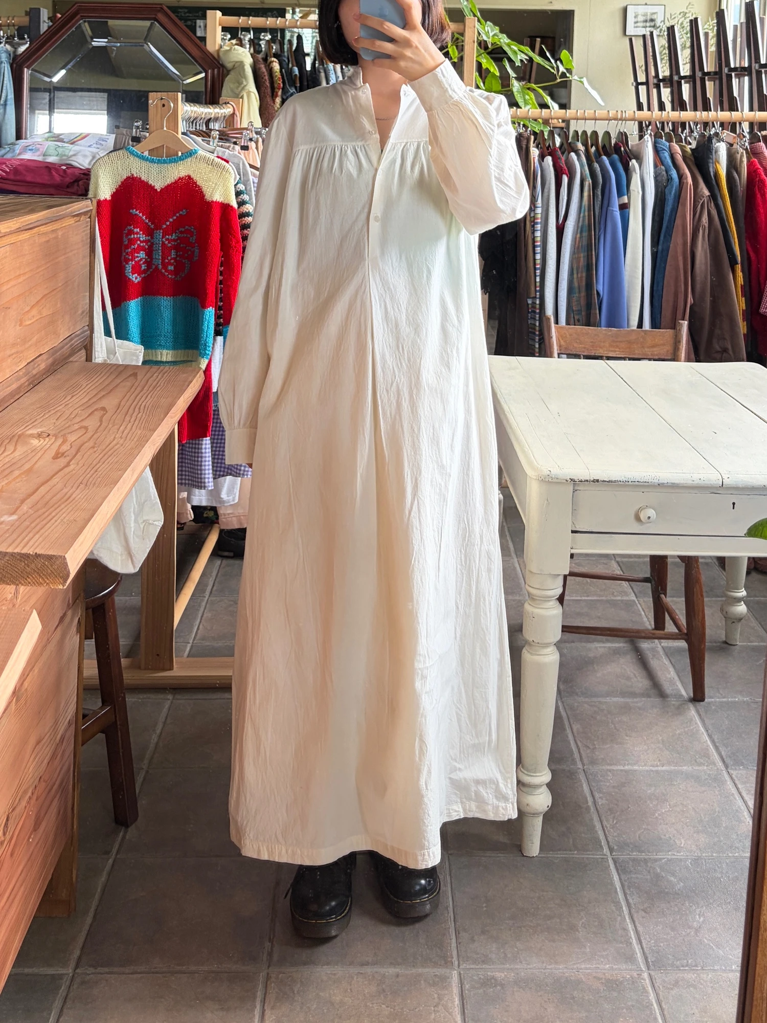 vintage made in usa cotton long dress 3