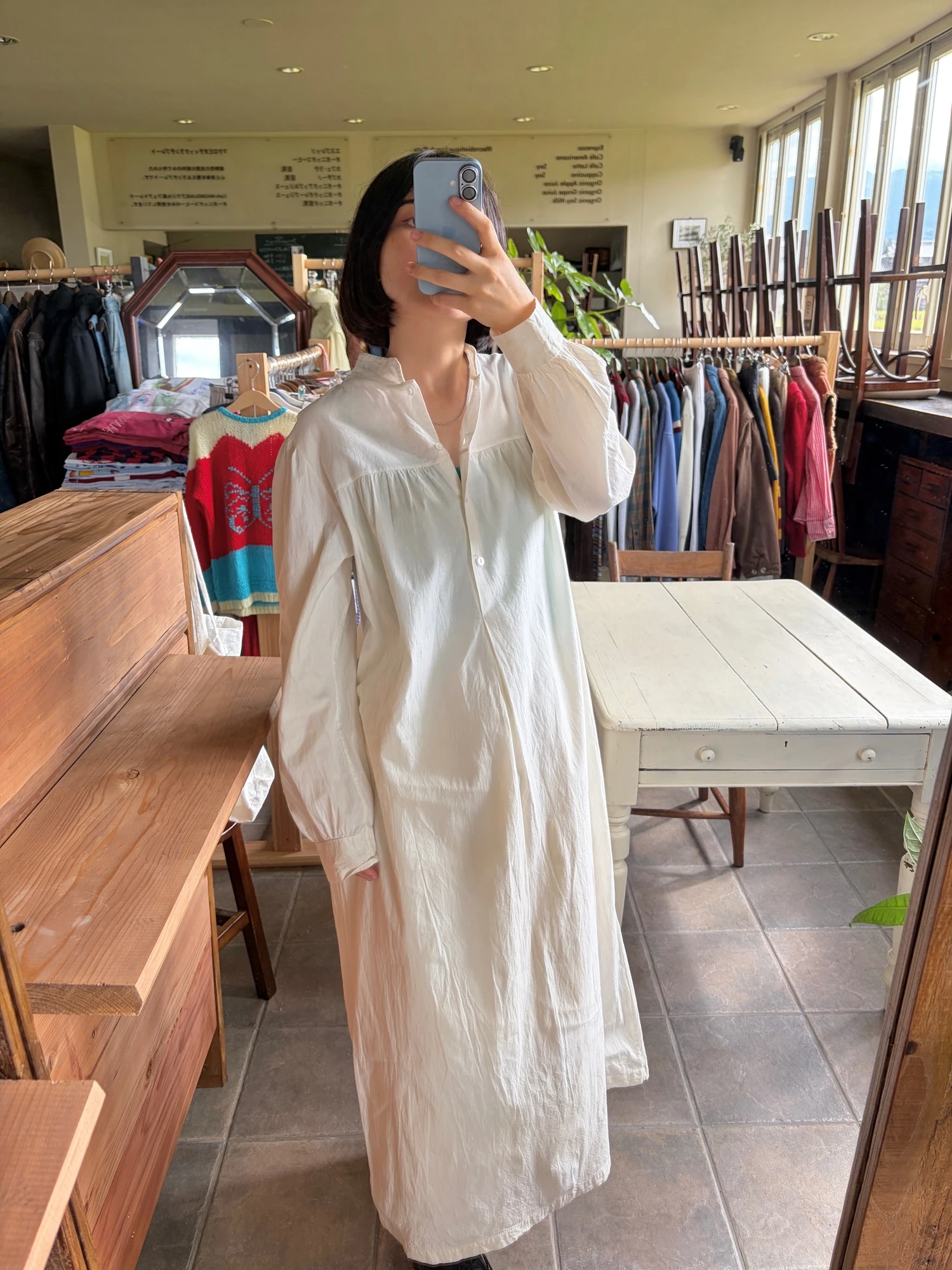 vintage made in usa cotton long dress 4