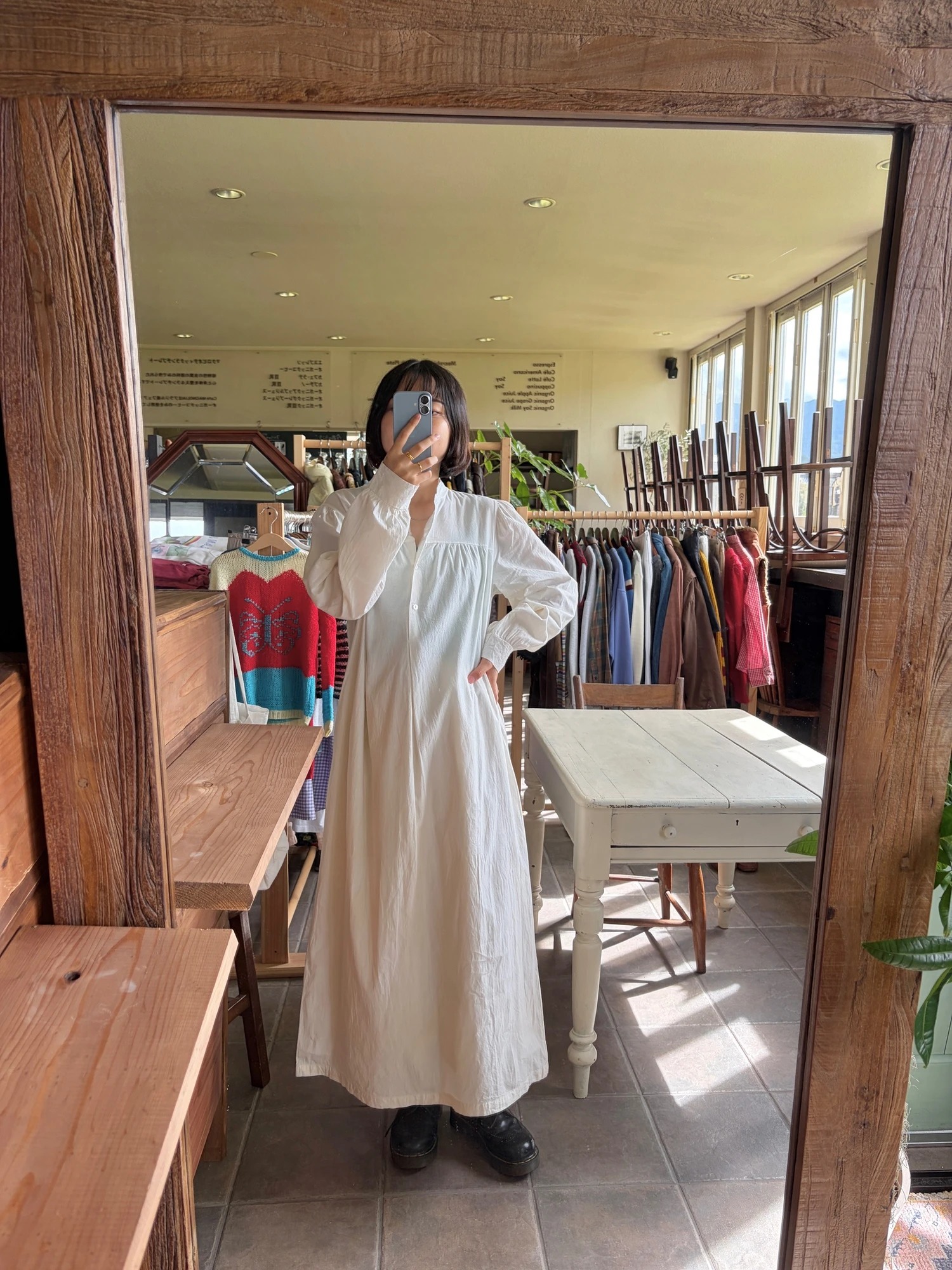 vintage made in usa cotton long dress 6