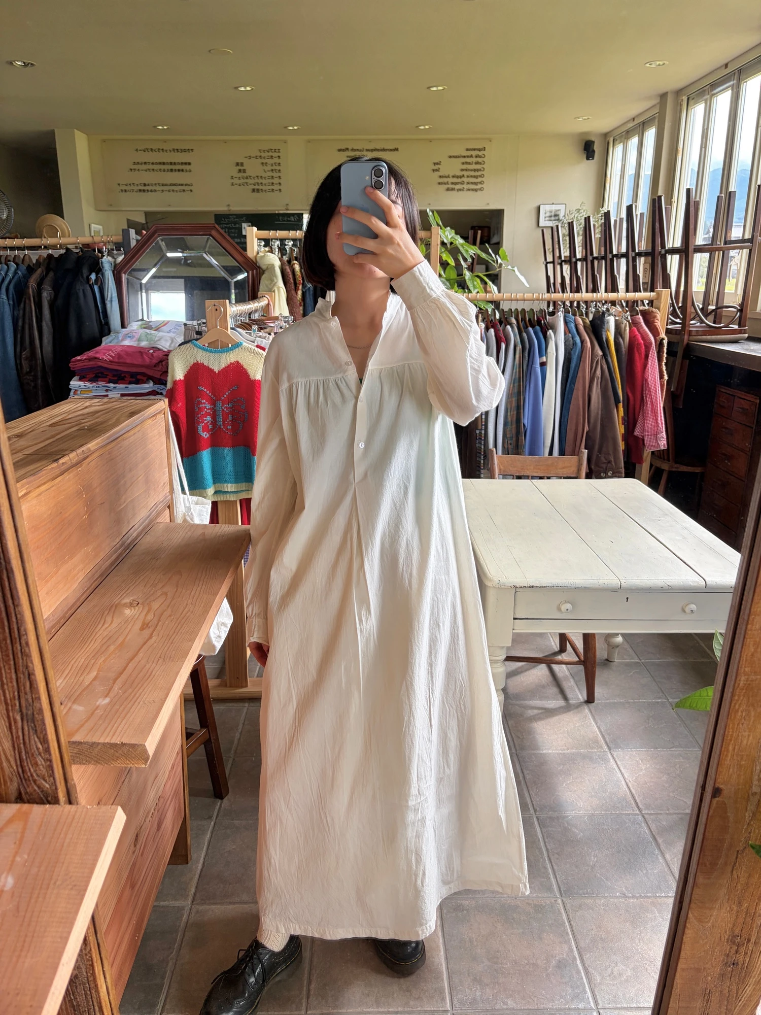vintage made in usa cotton long dress 7