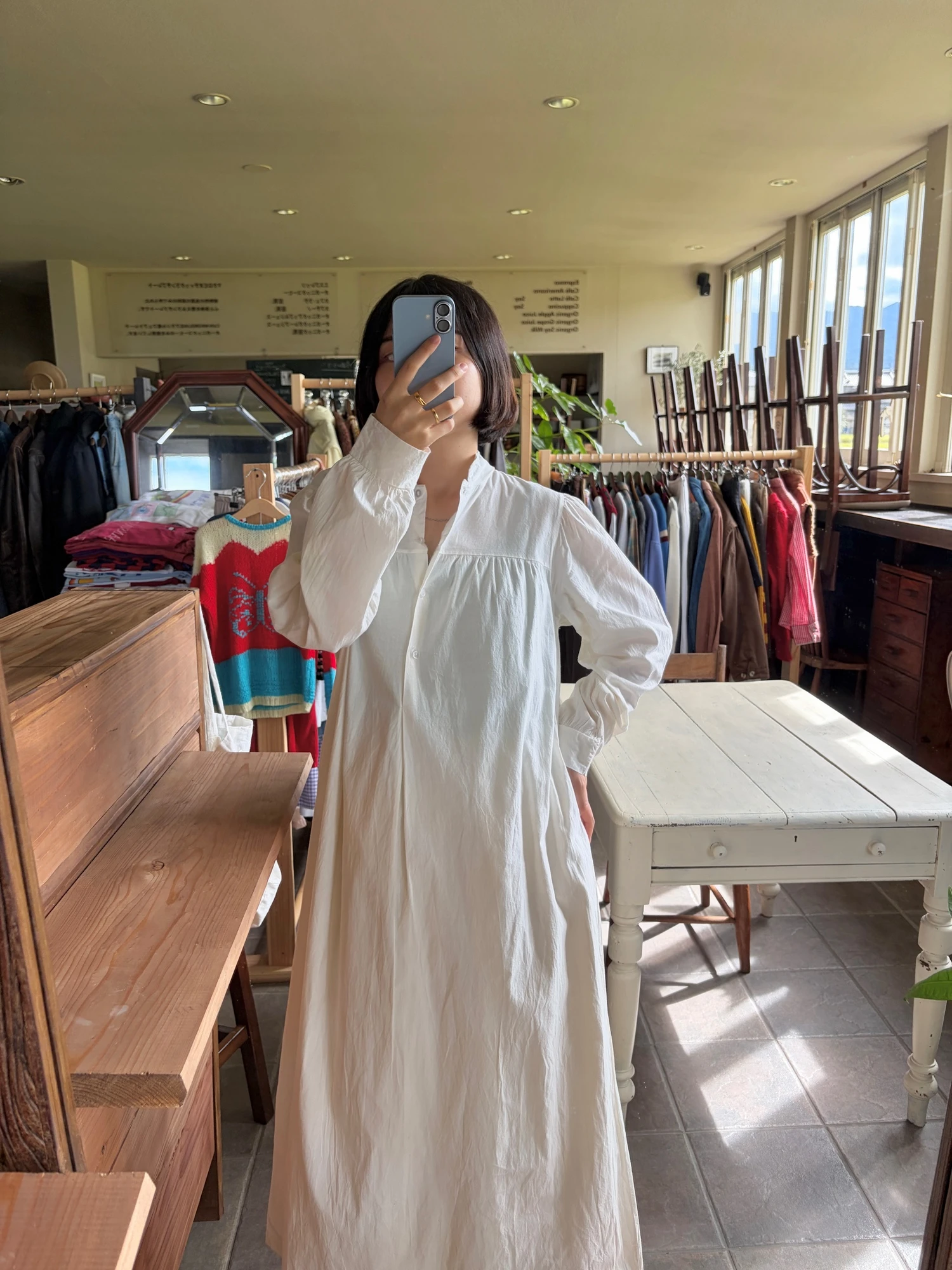 vintage made in usa cotton long dress 9