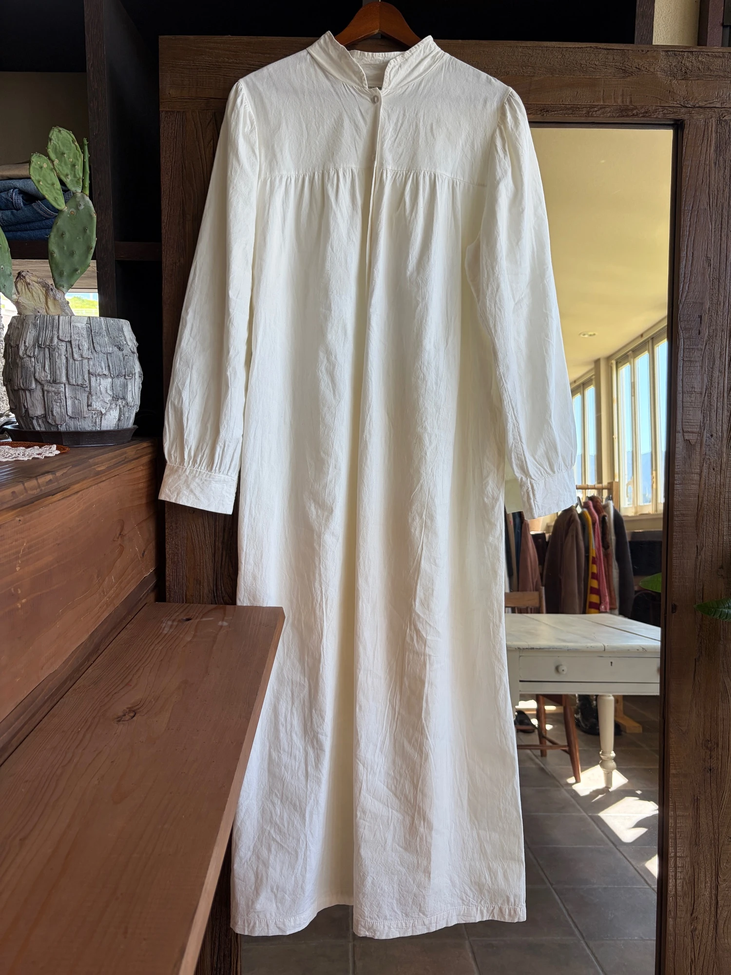 vintage made in usa cotton long dress