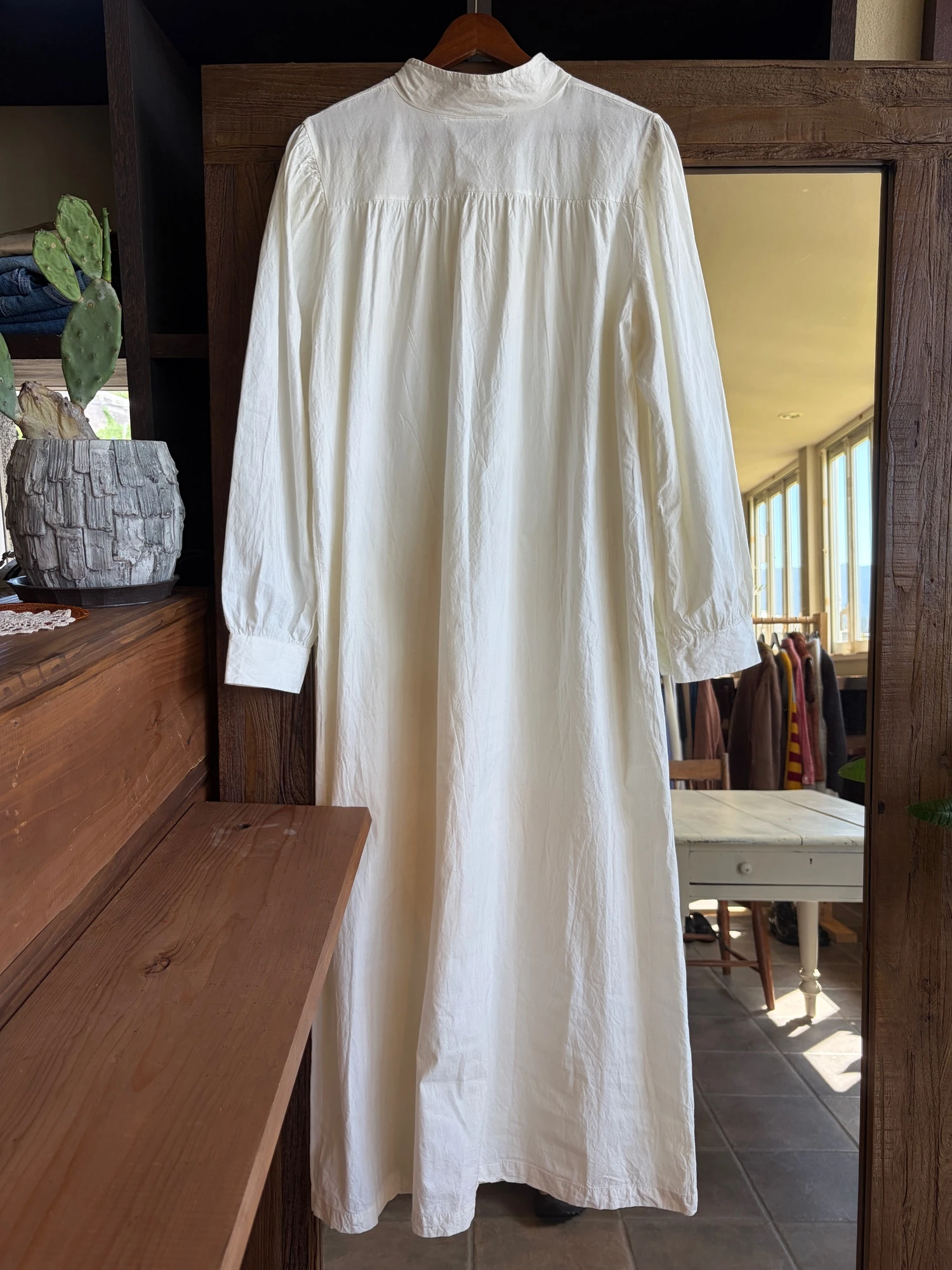 vintage made in usa cotton long dress 12