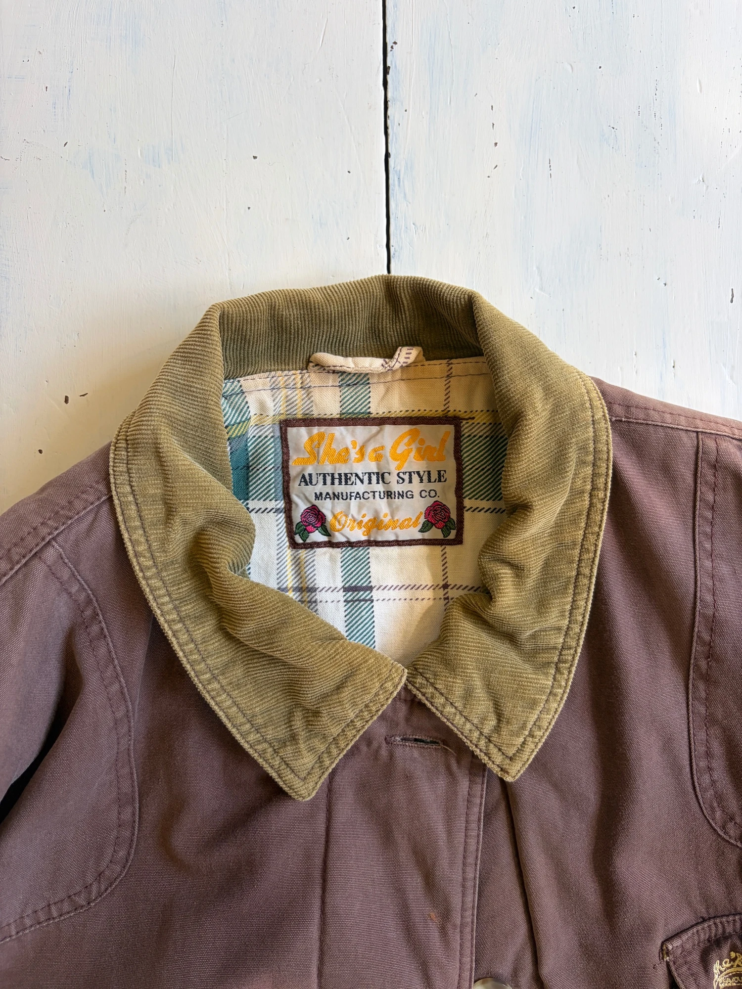 She's a girl brown hunting  jacket 4
