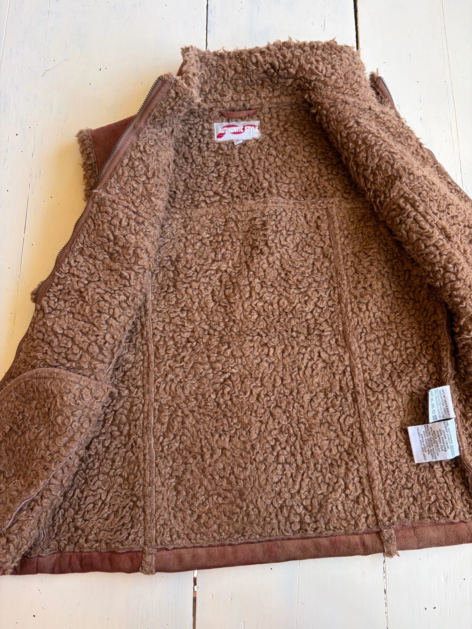 suede-like boa vest 7