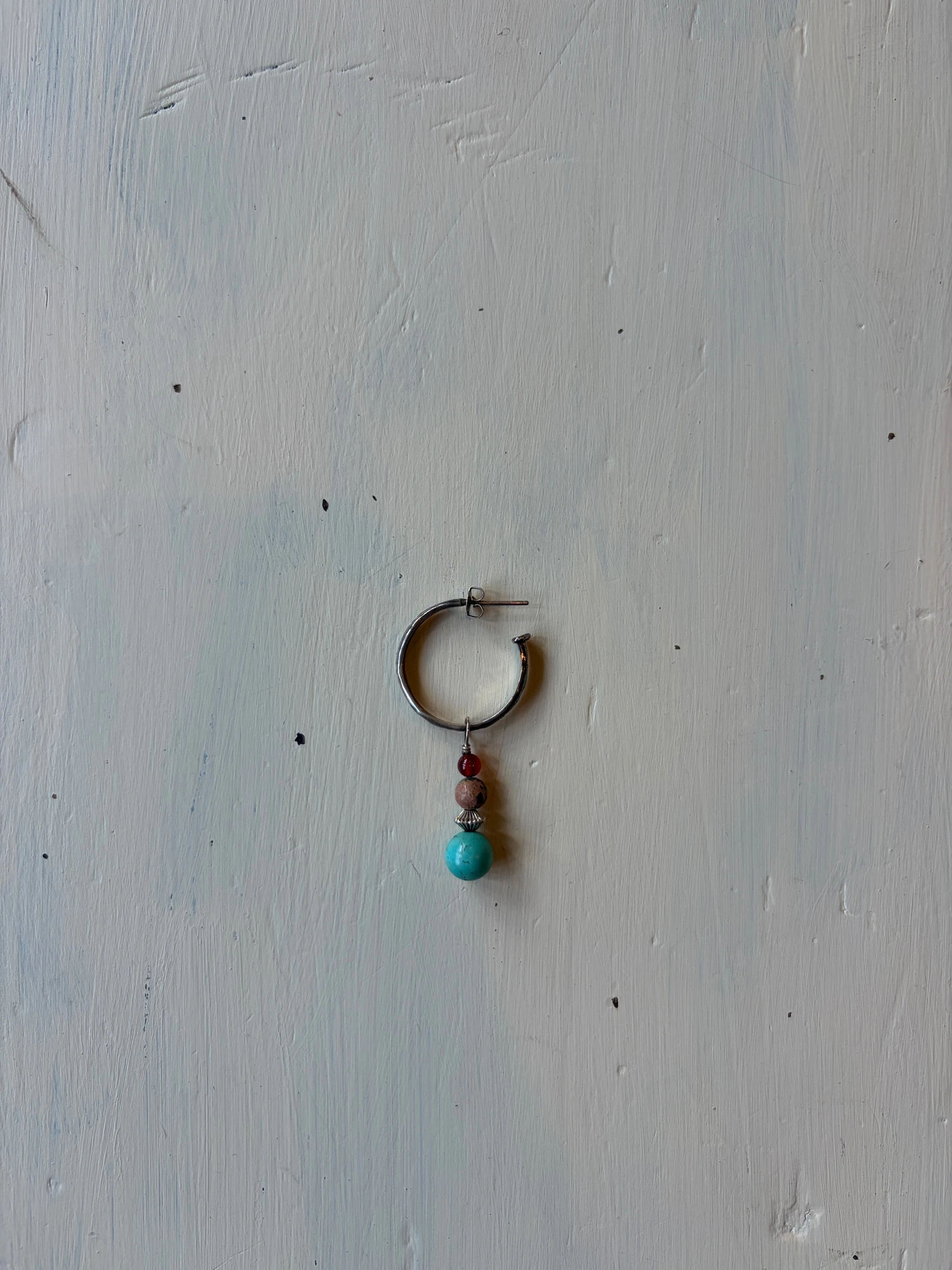 70s vintage hoops with stones  4