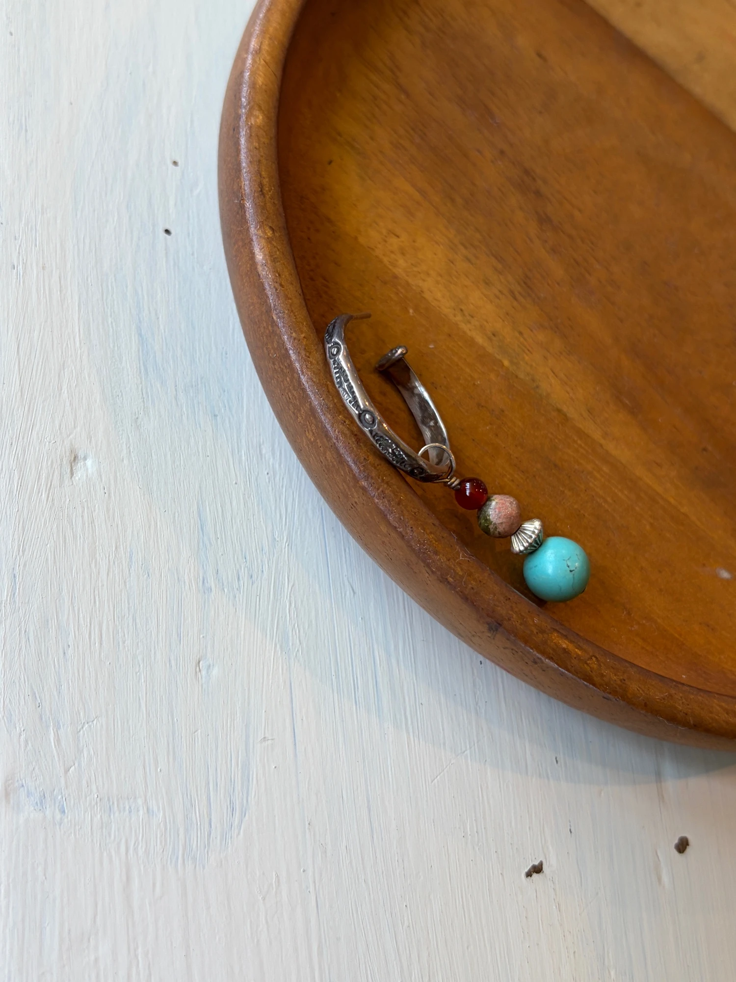 70s vintage hoops with stones  5
