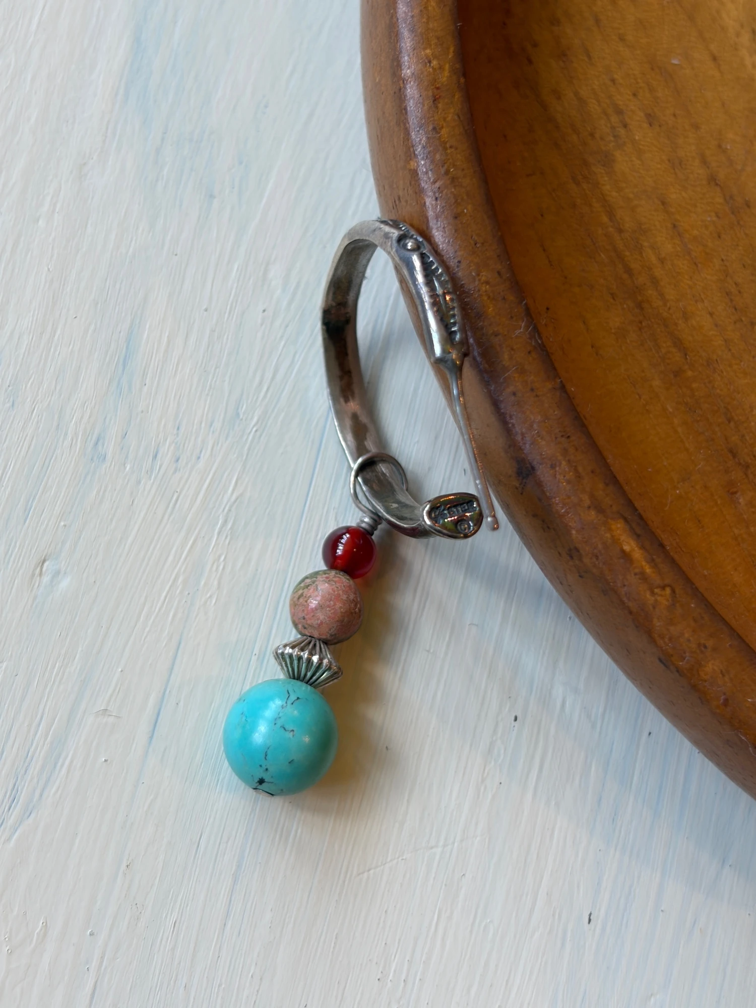 70s vintage hoops with stones  7
