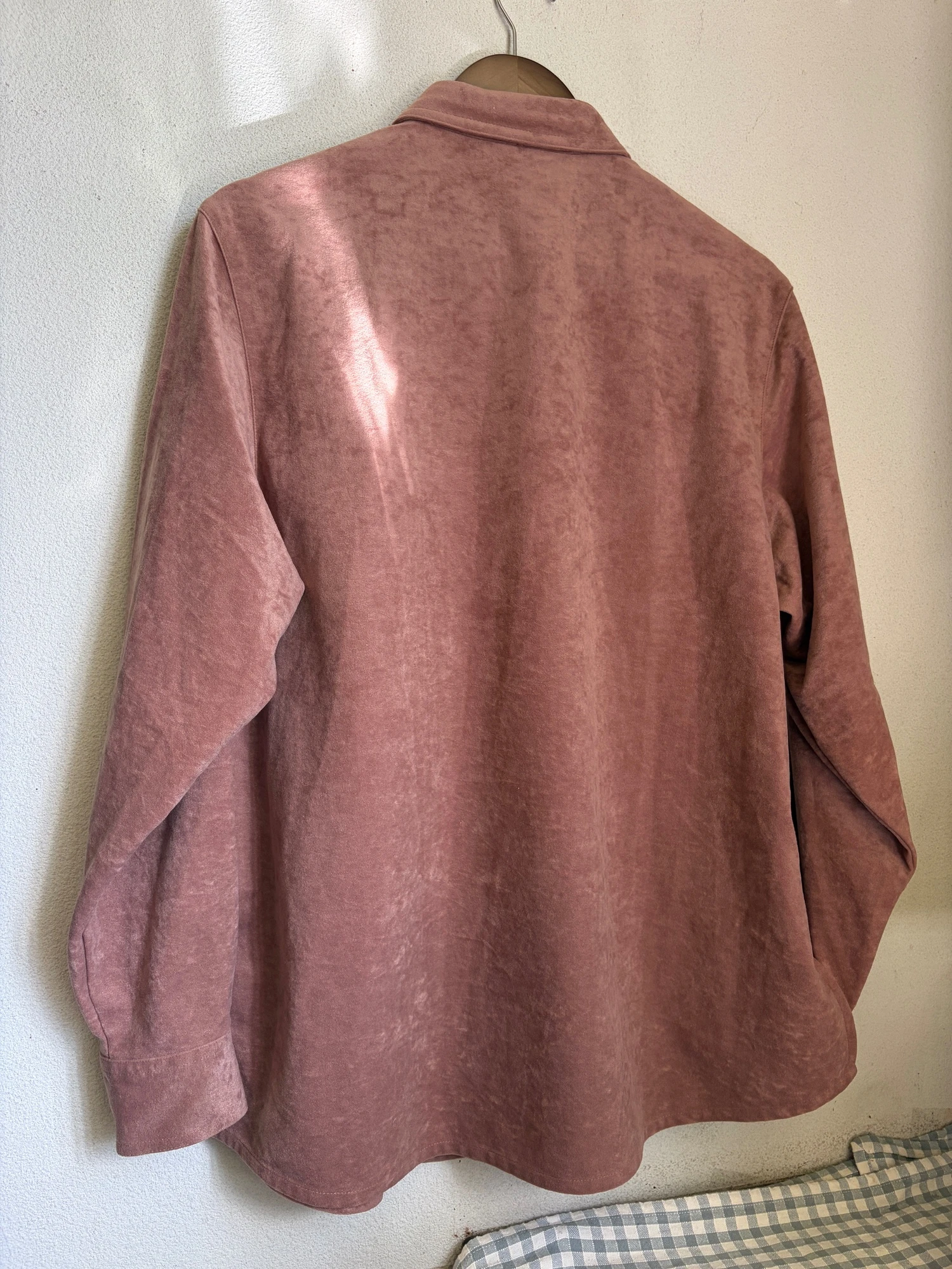 brown suede-like long sleeve shirt 11